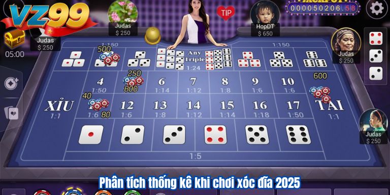 Phân tích thống kê khi chơi xóc đĩa 2025